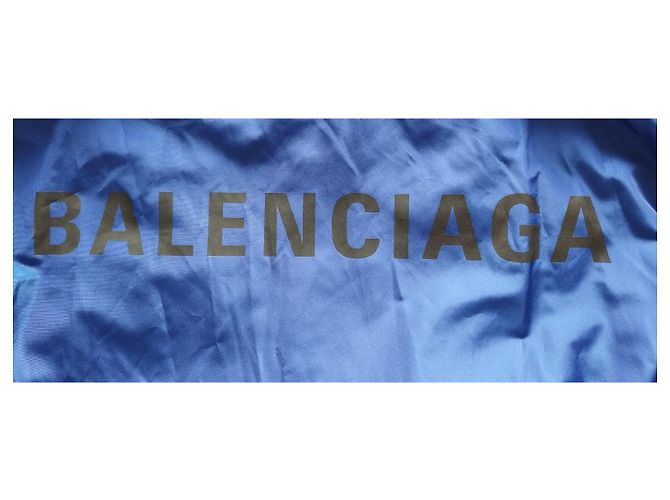 Impermeabile Balenciaga in Nylon Blu - vista 7