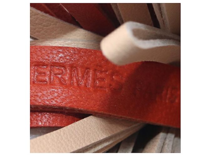 Ring Portachiavi Hermès Carmen Beige Arancione - vista 4