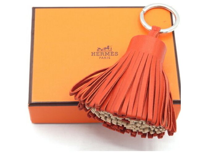 Ring Portachiavi Hermès Carmen Beige Arancione - vista 6