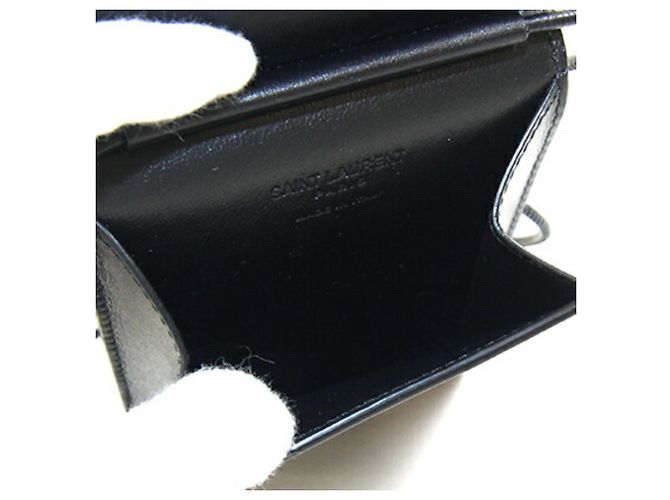 Pochette Mini in Pelle Nera Saint Laurent Nero - vista 3