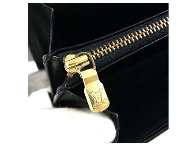 Billetera bi-fold de cuero Epi Louis Vuitton Negro - vista 10