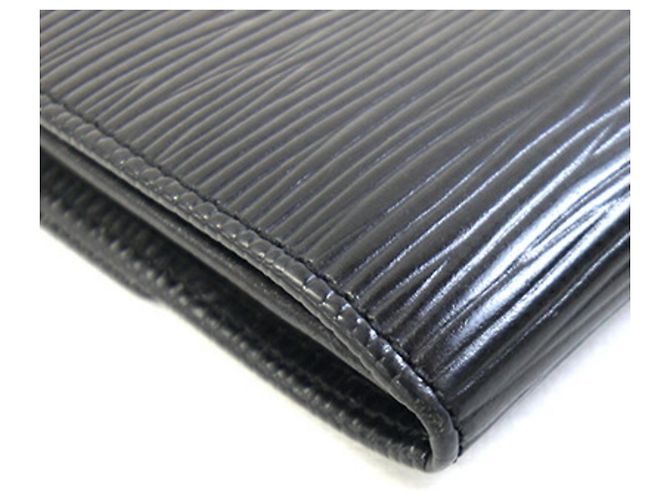 Billetera bi-fold de cuero Epi Louis Vuitton Negro - vista 4