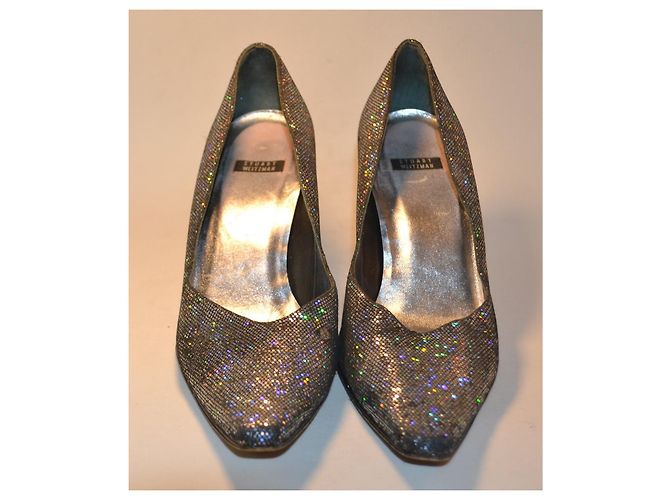 Stuart Weitzman Pumps Silber Leder Größe 38,5 IT - Ansicht 2