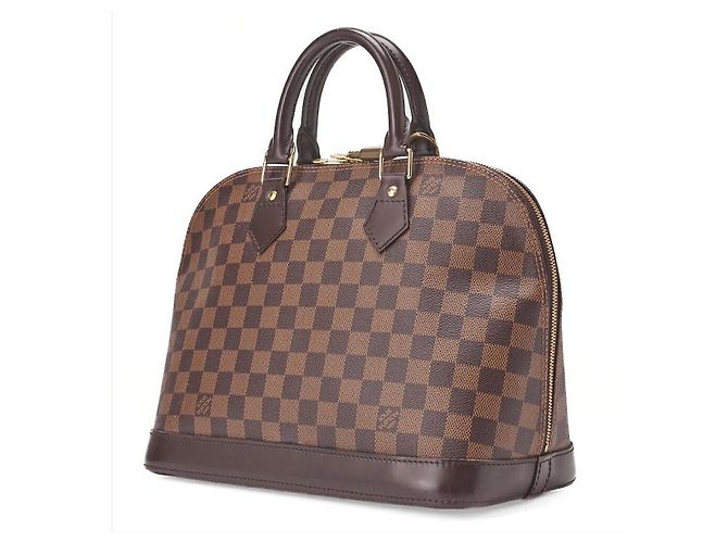 LOUIS VUITTON – Borsa a Mano Alma PM Damier Marrone con Finiture Dorate Marrone scuro - vista 2