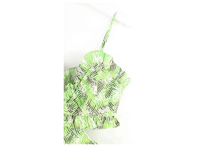 Autre Marque Grünes Leinenkleid - Ansicht 2