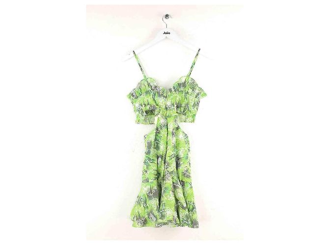 Autre Marque Grünes Leinenkleid - Ansicht 3
