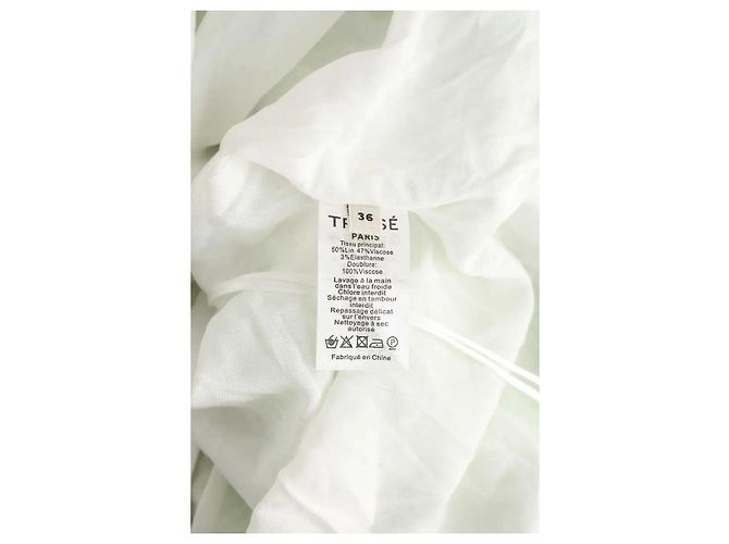 Autre Marque Grünes Leinenkleid - Ansicht 6