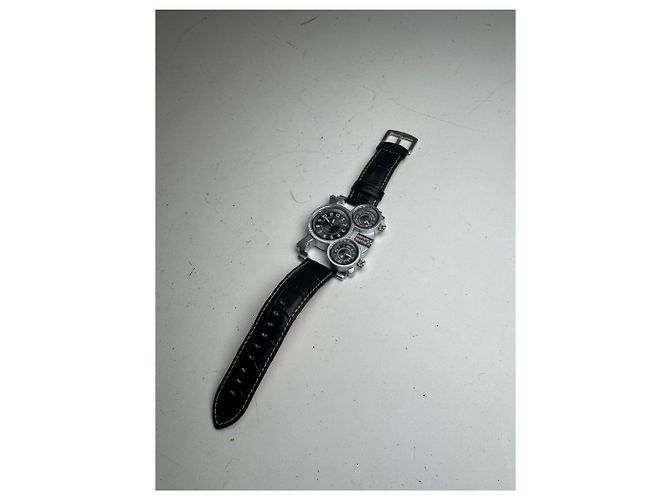 Autre Marque Herren Quarz Uhr Schwarz Silber - Ansicht 2