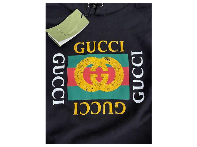 Gucci Vintage Logo Hoodie Schwarz - Ansicht 2