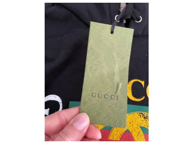 Gucci Vintage Logo Hoodie Schwarz - Ansicht 3