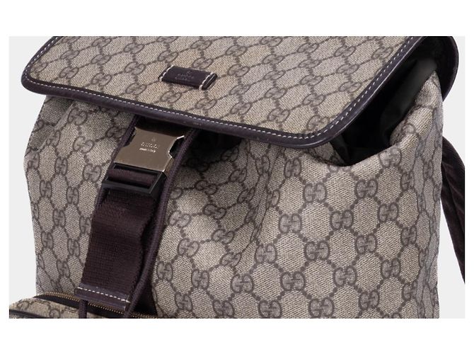Gucci GG Supreme Hebilla Simple Castaño Beige - vista 10