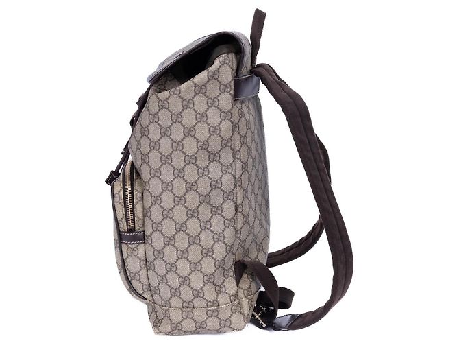Gucci GG Supreme Hebilla Simple Castaño Beige - vista 2