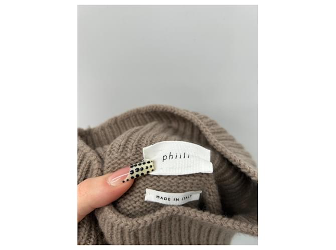 Autre Marque Taope Pullover aus Wolle und Kaschmir Braun - Ansicht 5