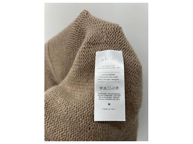 Autre Marque Taope Pullover aus Wolle und Kaschmir Braun - Ansicht 6