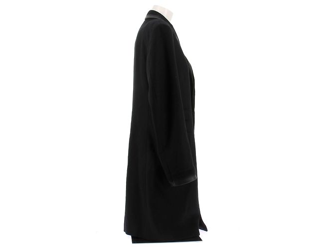 Hermès Cappotto in lana e pelle Nero - vista 3