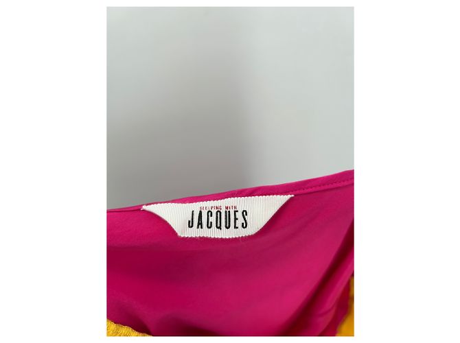 Autre Marque Dreifarbiger Seiden-Nachthemd - Ansicht 5