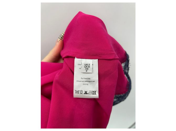 Autre Marque Dreifarbiger Seiden-Nachthemd - Ansicht 7