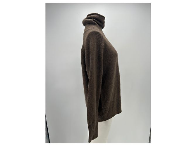 Autre Marque Suéter marrón de lana con cuello Castaño - vista 3