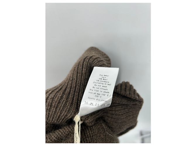 Autre Marque Suéter marrón de lana con cuello Castaño - vista 5