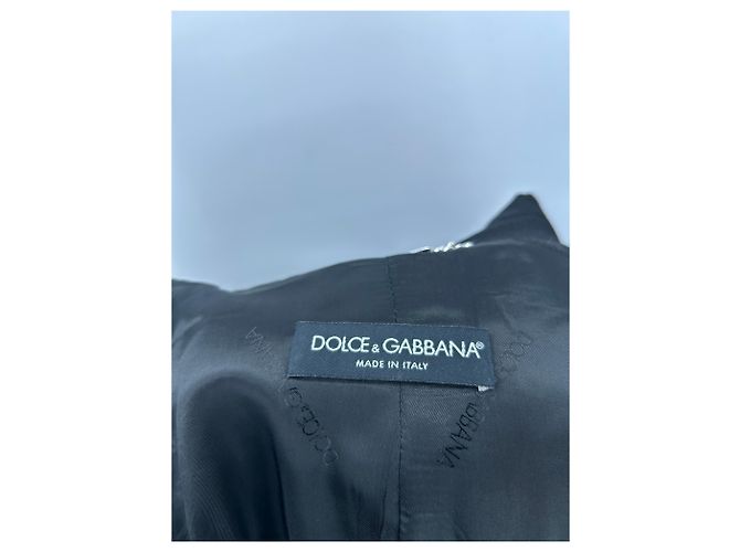 Dolce & Gabbana Manteau long noir en laine Black - view 5