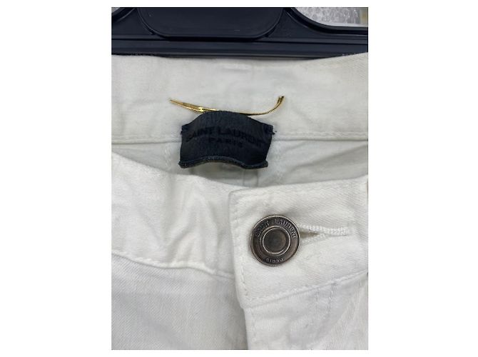 Jean slim 25 US - Saint Laurent Blanco - vista 2