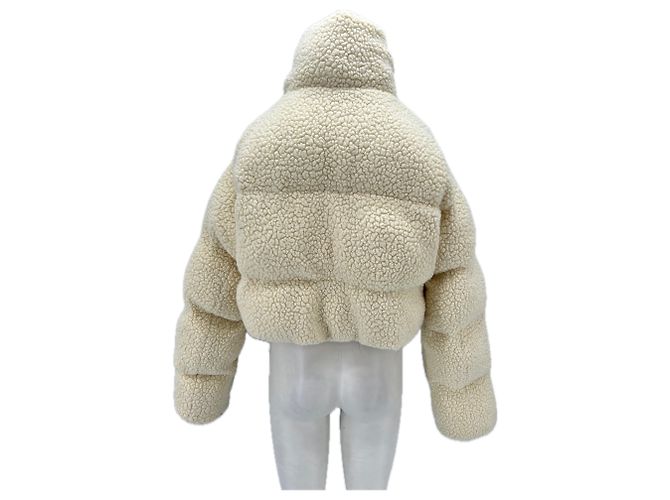 Autre Marque Creme Daunenjacke aus Wolle Beige - Ansicht 2