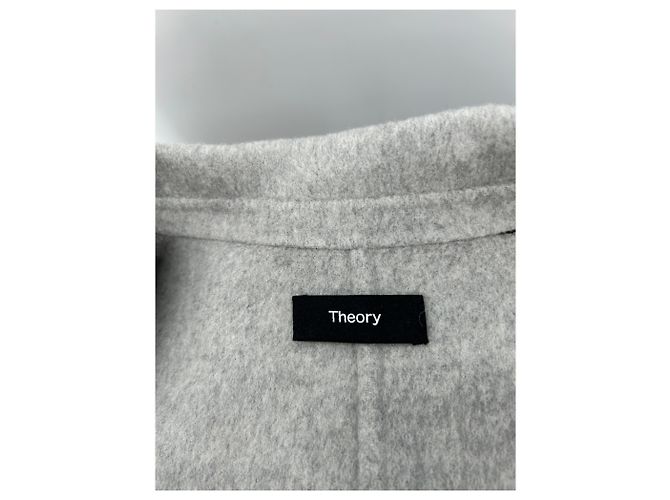 Theory Grau Wolle und Kaschmir Jacke - Ansicht 5
