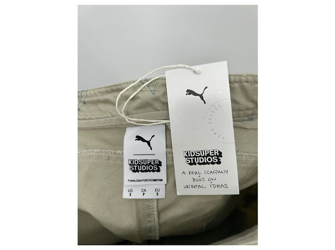 Puma Calça larga bege com estampas - vista 3