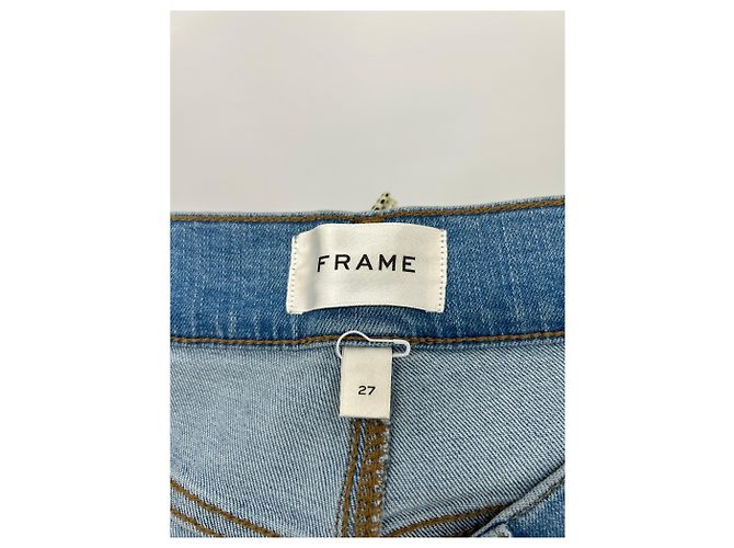 Jeans Frame Denim azul claro de algodón talla 27 - vista 3