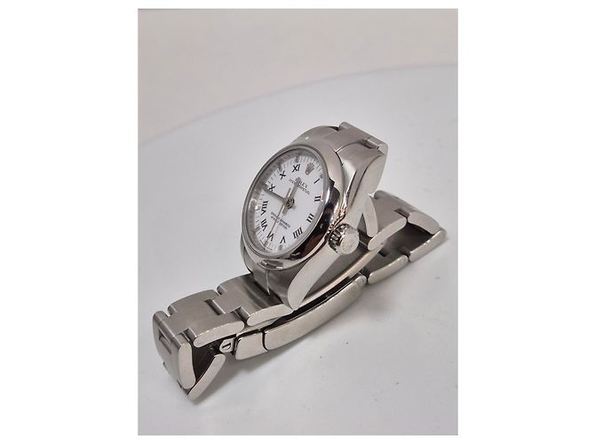Rolex Oyster Perpetual Acciaio Quadrante Bianco - vista 3