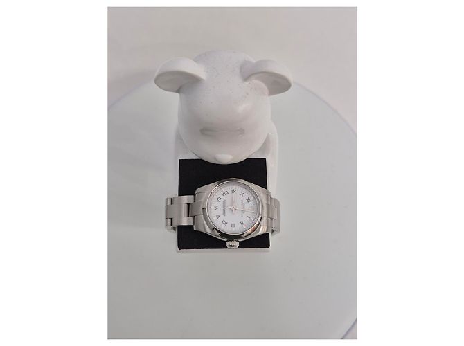 Rolex Oyster Perpetual Acciaio Quadrante Bianco - vista 7