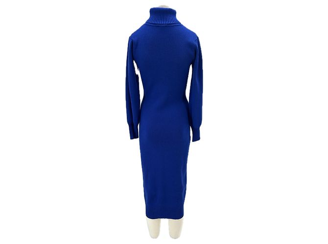 Farm Rio Langes blaues Strickkleid mit Herz-Ausschnitt - Ansicht 2