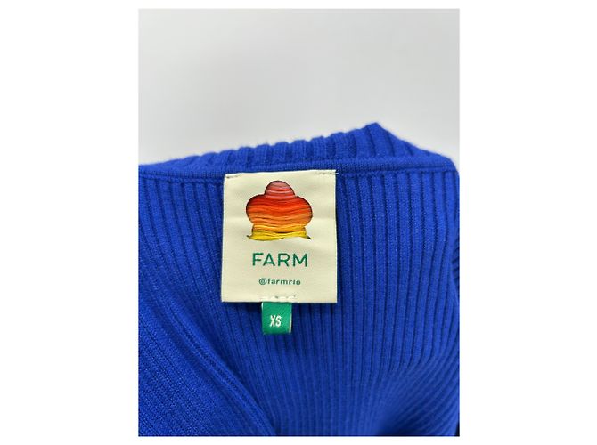 Farm Rio Langes blaues Strickkleid mit Herz-Ausschnitt - Ansicht 5
