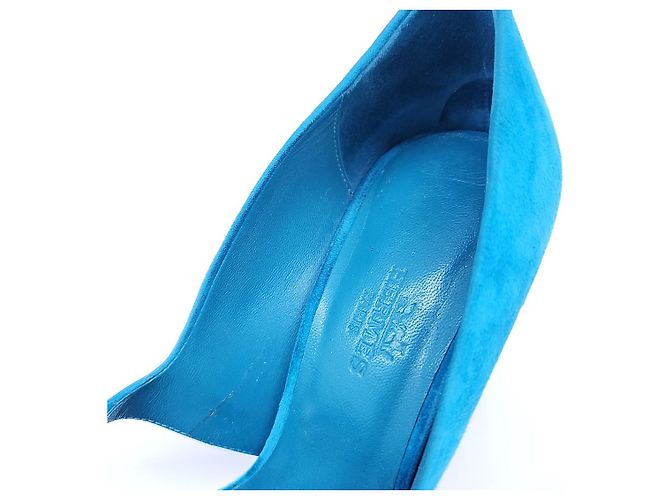 Hermès Sandali in scamosciato Hermes Blu - vista 6