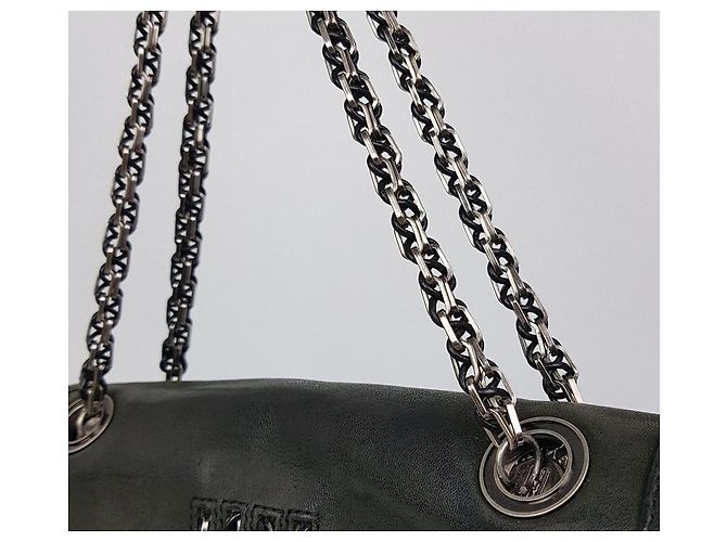 Lanvin Borsa a spalla in pelle di capra con catena Nero - vista 4