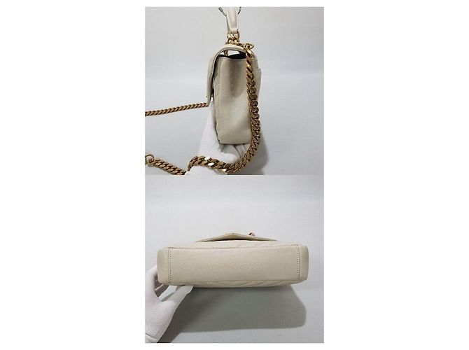 Saint Laurent Borsa Monogram Vintage Bianca Media Bianco - vista 4