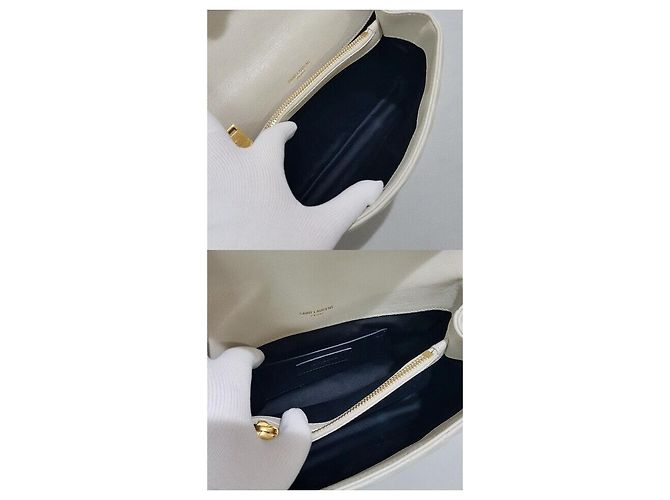 Saint Laurent Borsa Monogram Vintage Bianca Media Bianco - vista 9