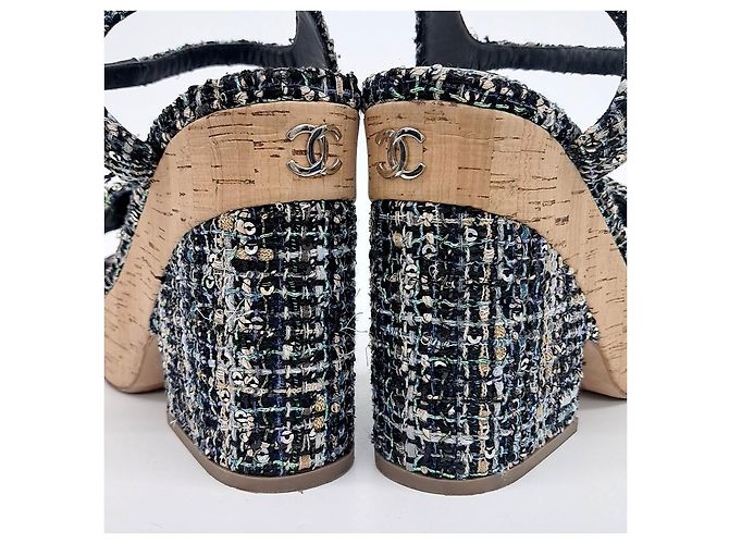 Sandali in tweed Chanel Multicolore - vista 3