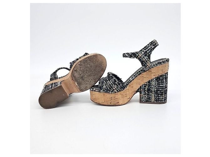 Sandali in tweed Chanel Multicolore - vista 4