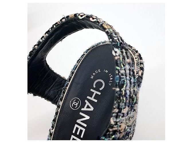 Sandali in tweed Chanel Multicolore - vista 6