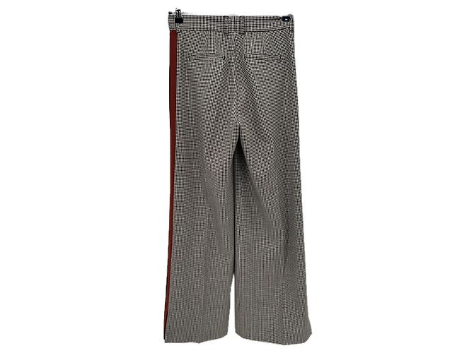 Autre Marque Calça pied de poule com lã Preto - vista 2