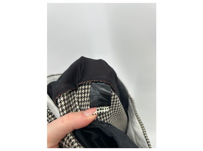 Autre Marque Calça pied de poule com lã Preto - vista 3