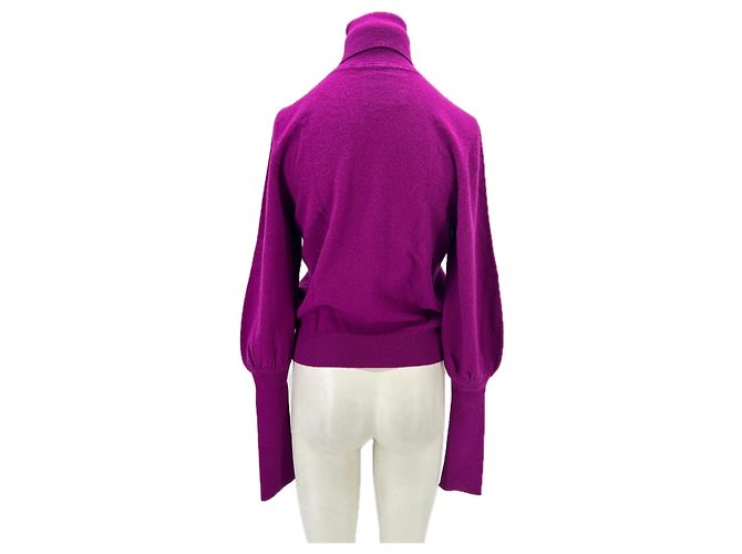 Laurence Bras Pull col roulé violet - vue 2