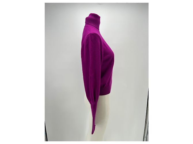Laurence Bras Pull col roulé violet - vue 3