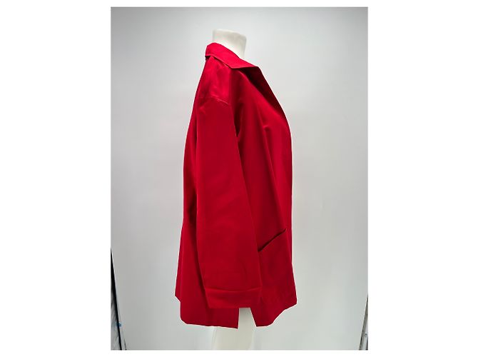 Autre Marque Rote Satinjacke mit Seide - Ansicht 3