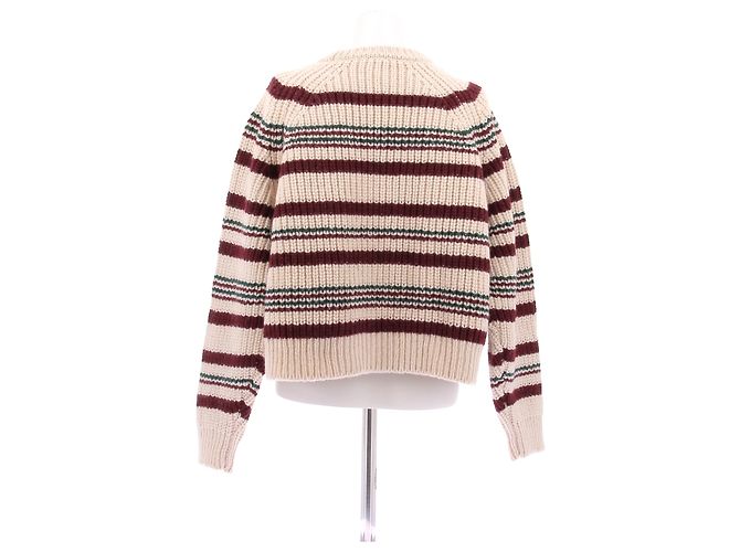 Suéter de lana a rayas Céline beige - vista 2