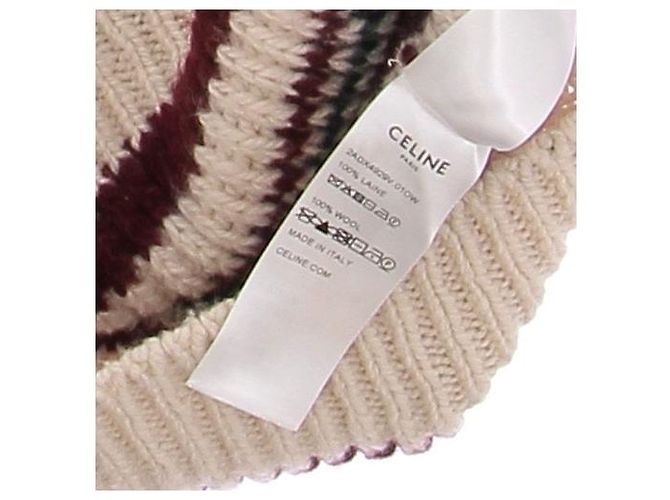 Suéter de lana a rayas Céline beige - vista 6