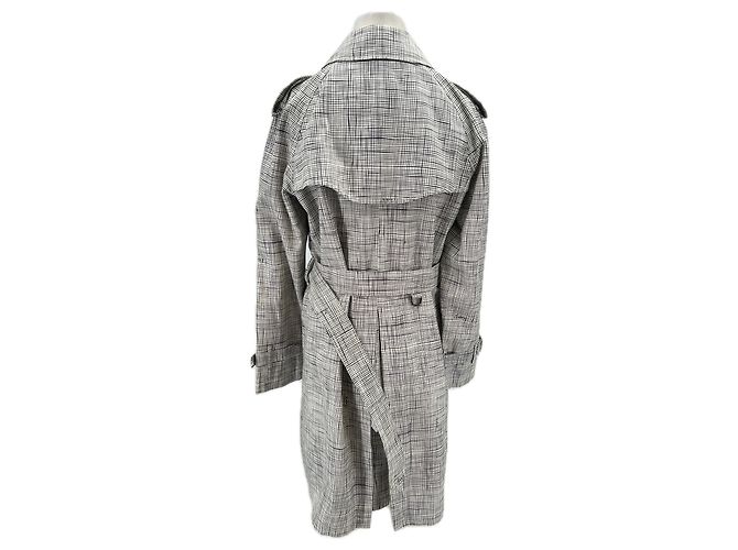 Burberry Trench branco xadrez - vista 2