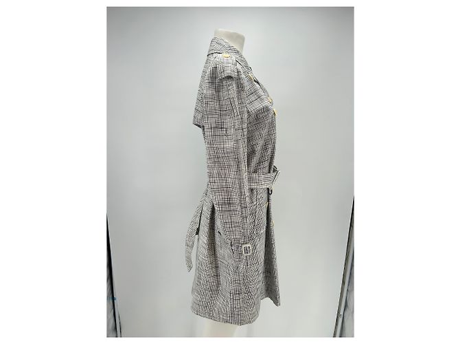 Burberry Trench branco xadrez - vista 3