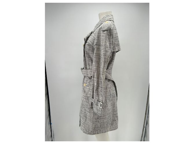 Burberry Trench branco xadrez - vista 4